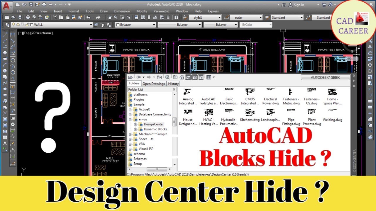 design center command on a mac for autocad 2015